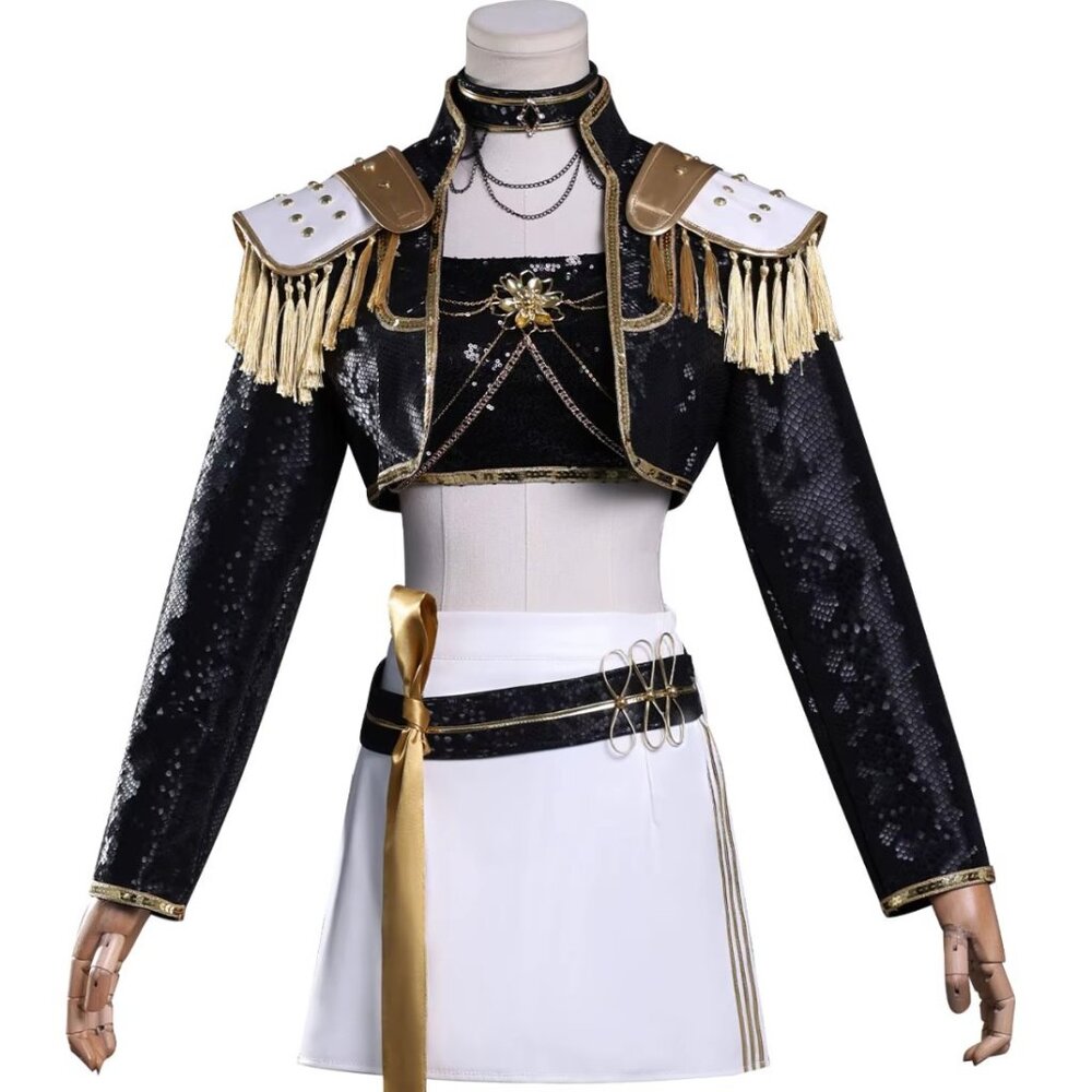 KPop Demon Hunters Mira Cosplay Costume and Wig, Adult Size Small